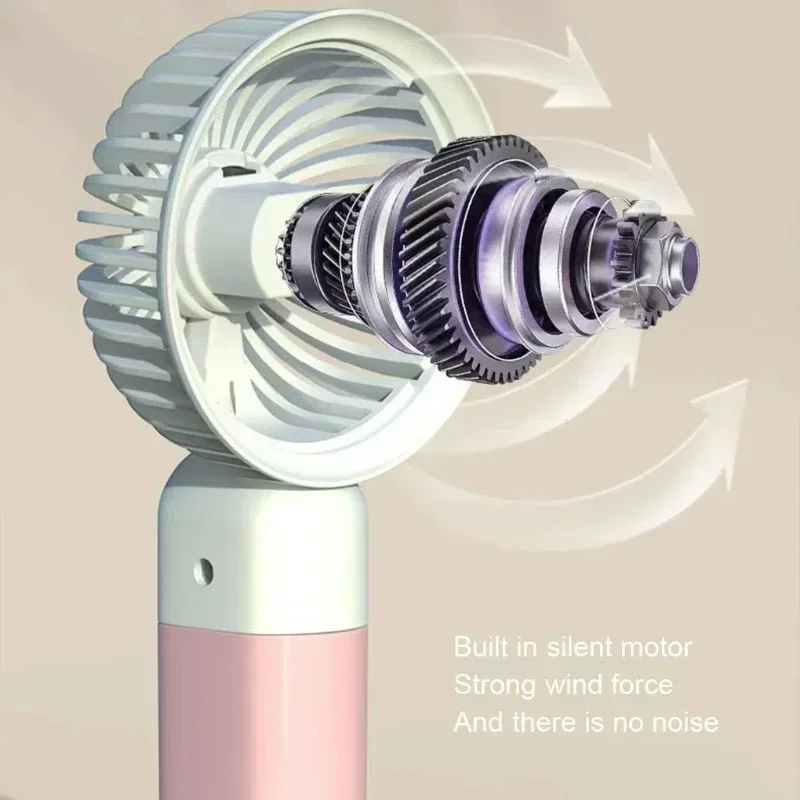 シンプルなデスクトップミニ USB 充電式小型ファン携帯電話ホルダー付き学生用小型扇風機寮手持ち扇風機