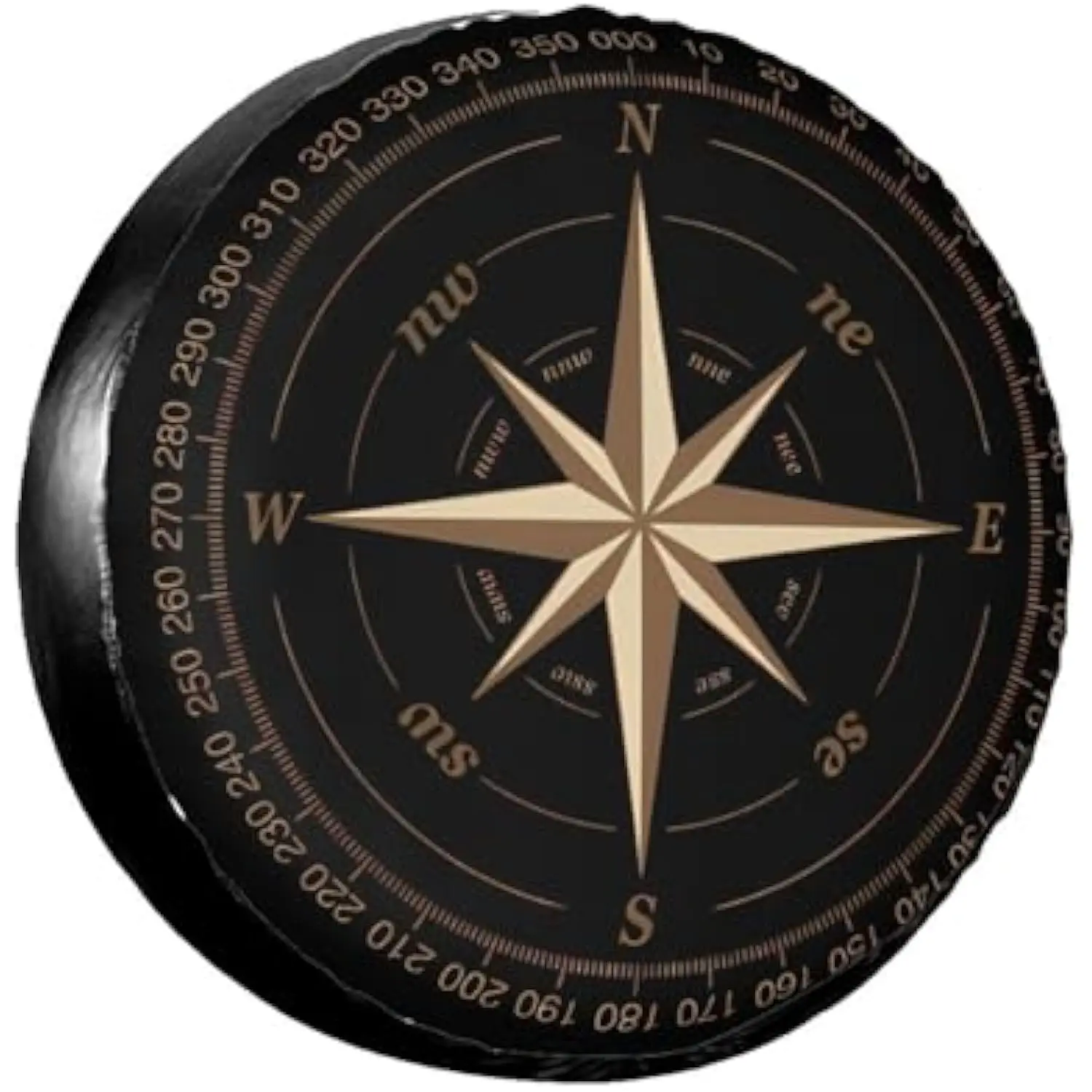 Vintage Compass Rose Tire Cover Waterproof Sun Protection Spare Wheel Protector for SUV Truck RV