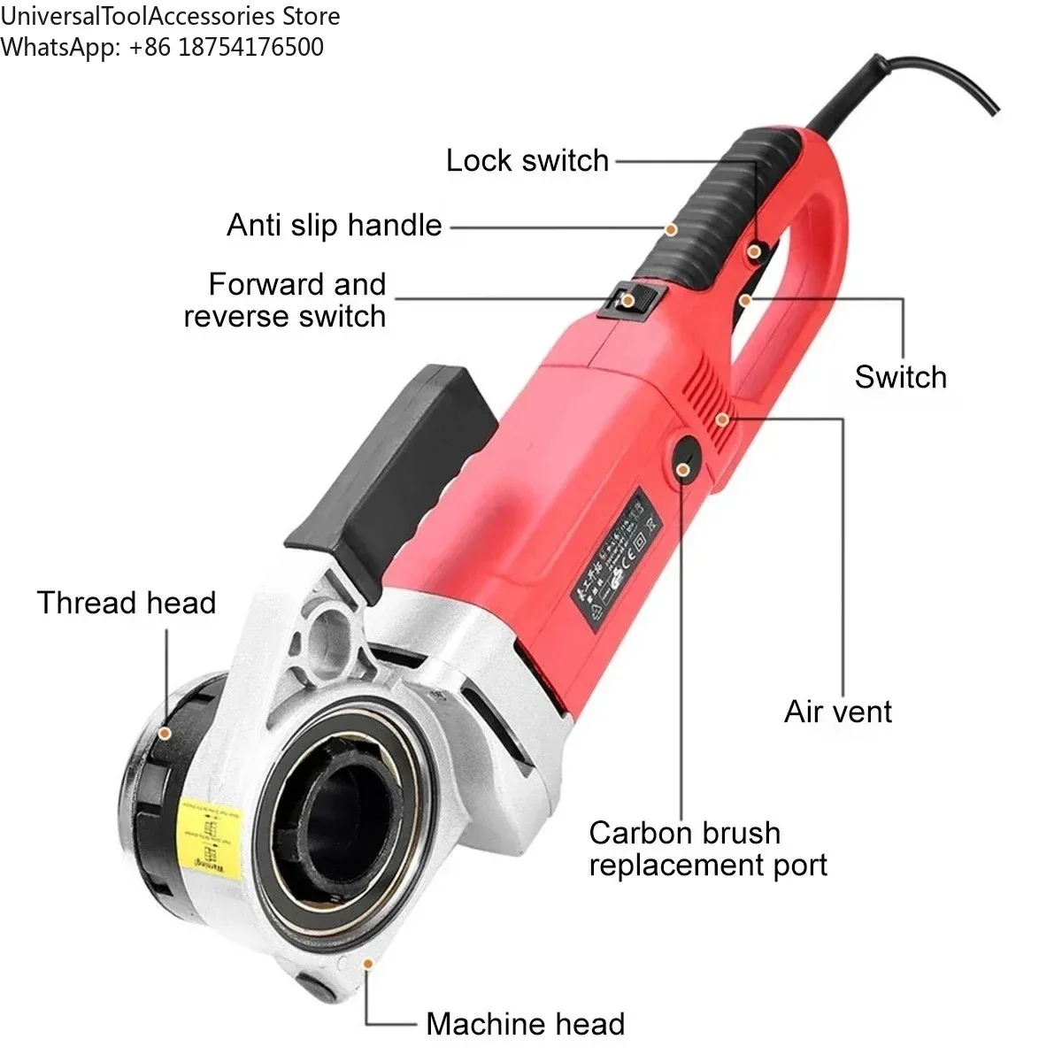3 inch 4 inch  threading machine power pipe electric ratchet nt-50 pipe threader machine dies