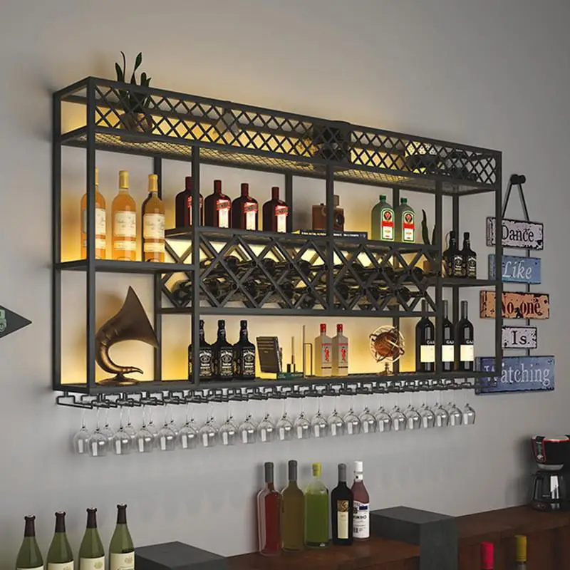 

Designer Counter Bar Cabinet Liquor Luxury Floating Modern Wine Rack Bar Cabinet Display Porta Bottiglie Vino Bar Furniture