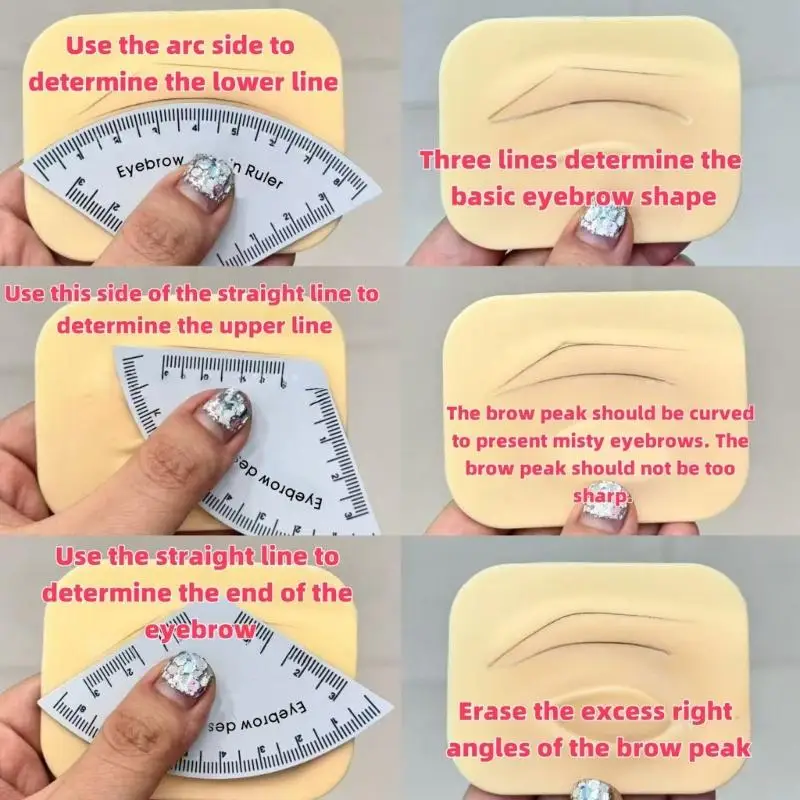 

Y1UD Reusable Eyebrow Flexible Design All Skin Types Easy To Carry