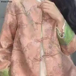2023 Chinese Style Embroidered Tang Suit Jacket Spring Autumn New Unique Top Lady Elegant Improved Tangsuits Long Sleeve Coat