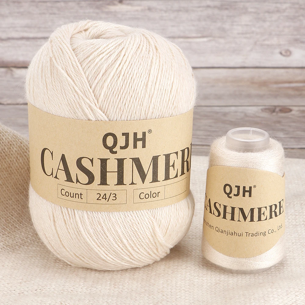 1 pz (50g + 20g) filato di Cashmere per uncinetto pettinato puro mongolo caldo morbido tessitura Fuzzy Knitting Cashmere filato a mano filo