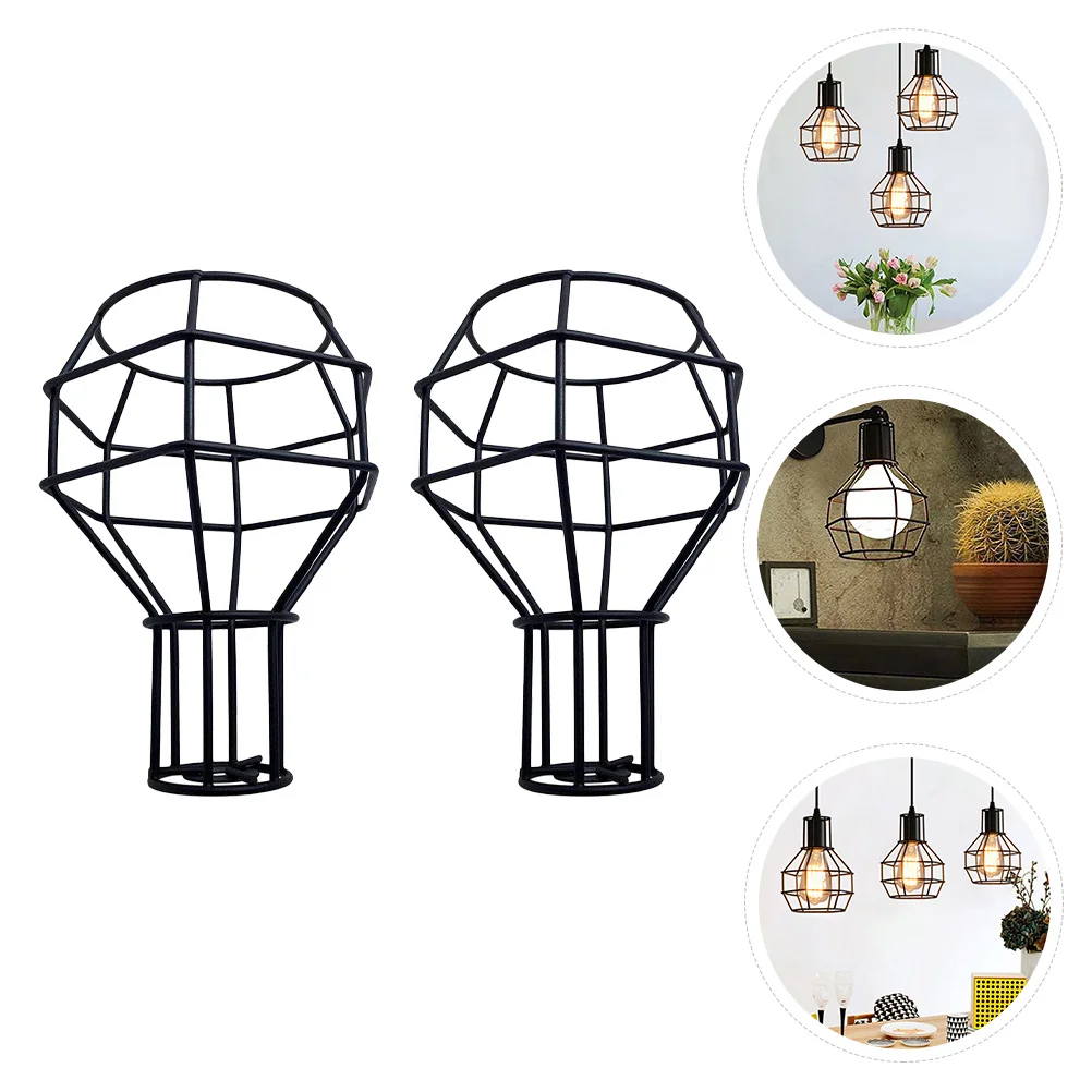 

2Pcs Vintage Iron Art Lampshade Birdcage Light Cover Pendant Lamp Shade Chandelier Decoration Iron Art Lampshade