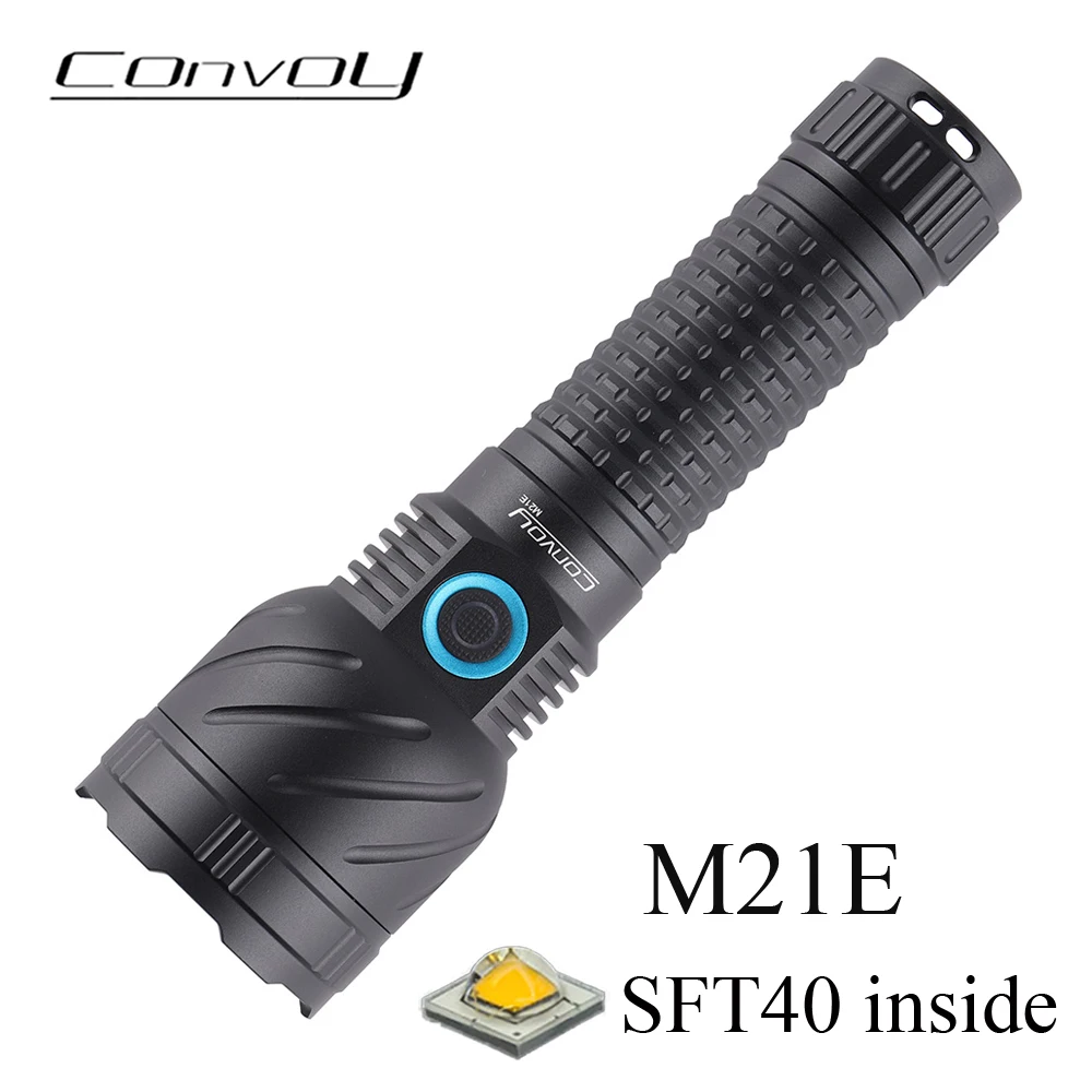 Convoy M21E SFT40 Flashlight 21700 Type-C Rechargeable Torch High Power Linterna Led Fishing Camping Lantern Hiking Light