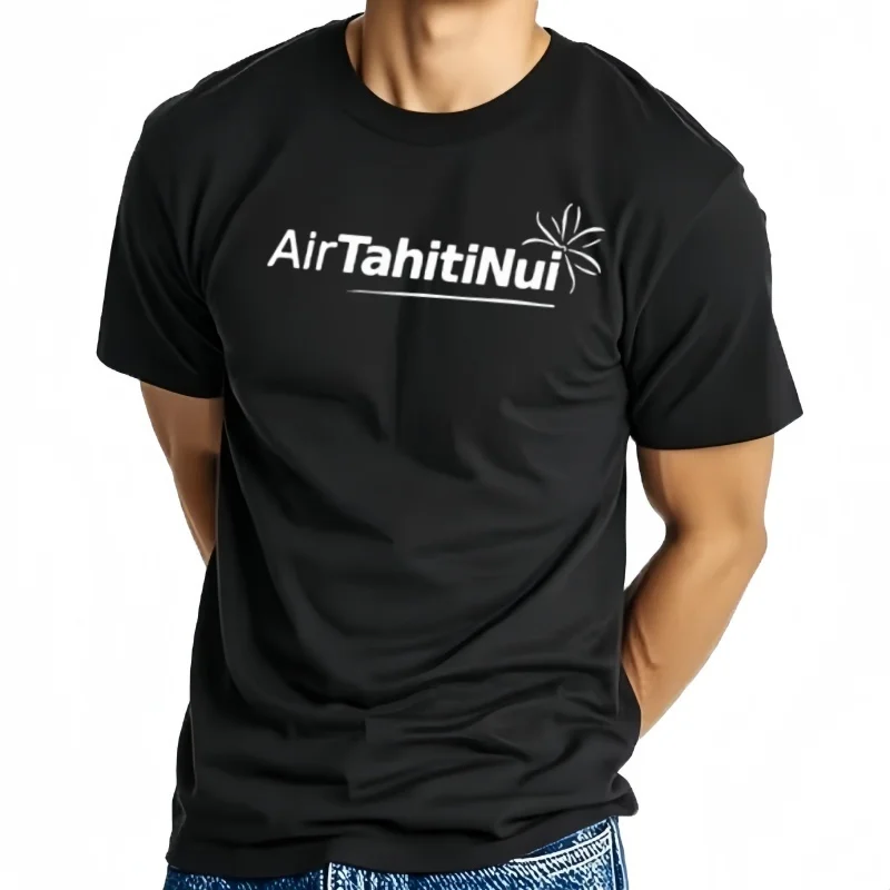 Air Tahiti Nui White Logo respecté esian Airline Aviation Royal Blue T-Shirt S-5XL