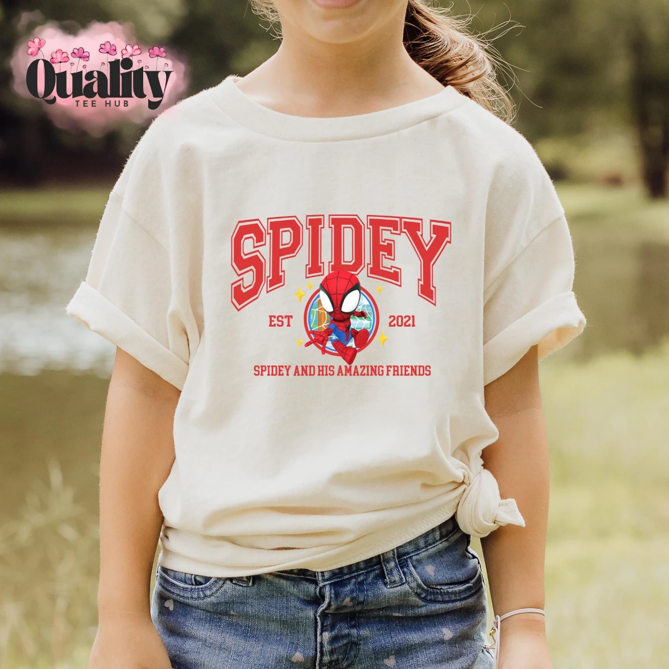 2-sided Spidey and His Amazing Friends Shirt, Ghost Spider Spin Matching Tee, Disney Comic Tee, Disneyland Family Trip Gifts