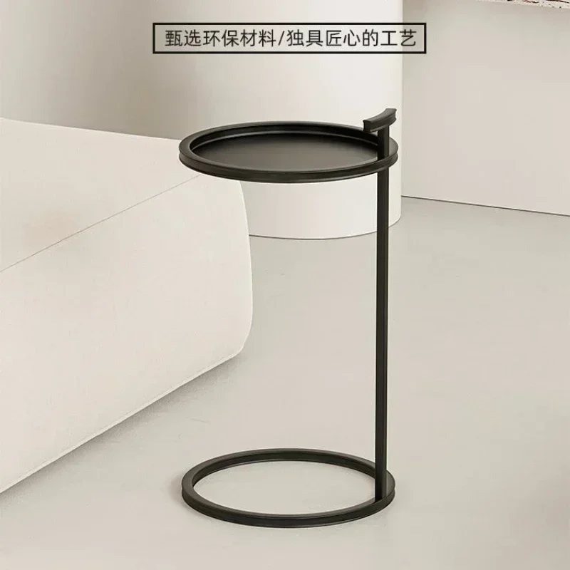 Nordic Small Sofa Side Table Household Living Room Furniture Light Luxury Simple Modern Iron Art Round Mesas Small Coffee Table