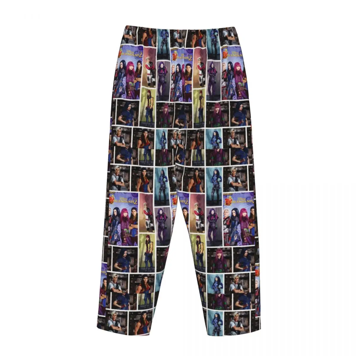 Custom Descendants Collages Pajama Pants Sleepwear Womens Elastic Waistband Song Dance TV Movies Sleep Bottoms with Pockets