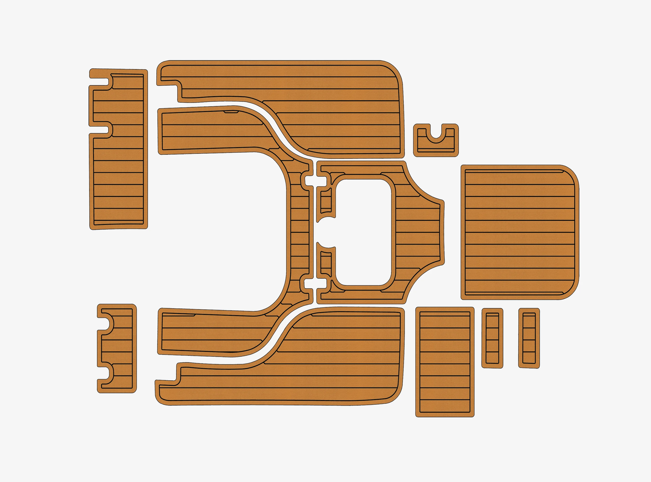 

2002 Rayglass 730 Hardtop 1/4" 6mm EVA foam Non-Slip PVC Teak Decking marine Mat seadek aqua carpet Marine Floor