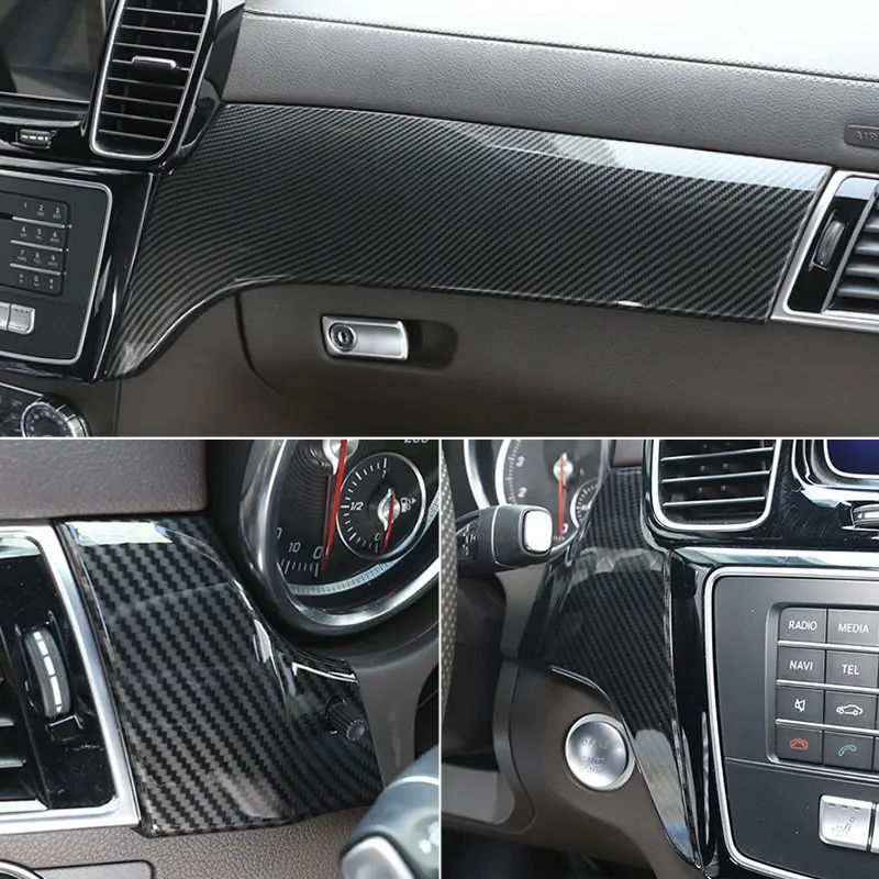 ABS Car Interior Center Console Dashboard Panel Cover Sticker Trim Accessories For Mercedes Benz GLE 350 GLS 400 2016-2019 LHD