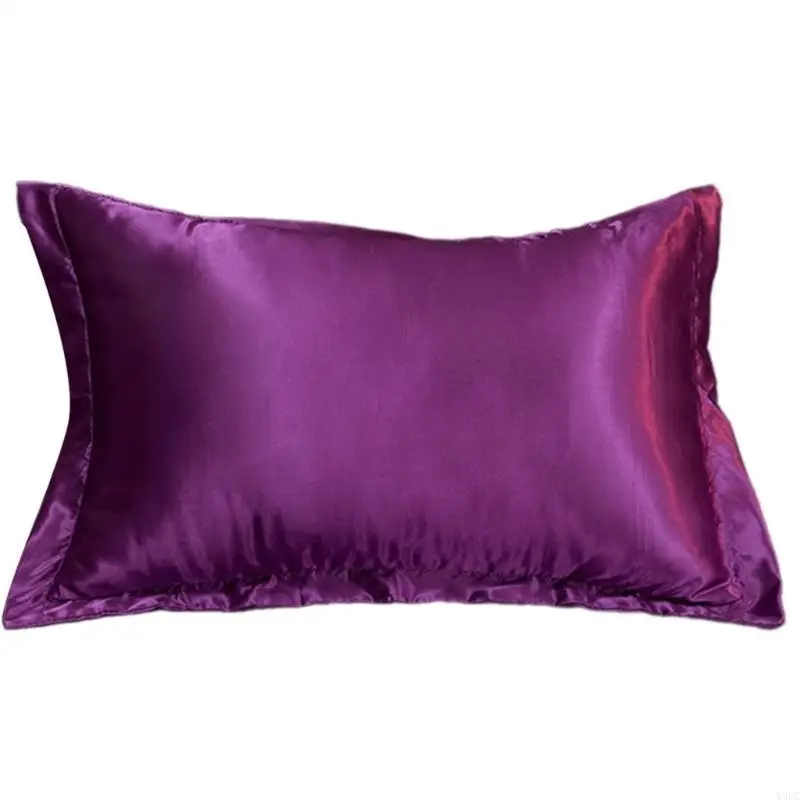 

Simulated Silk Pillowcase Soft Colorfast Pillow Sleeve Zippered Designing X3UC