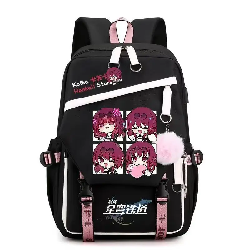 Mochila Honkai Star Rail Backpack  DanHeng Silver Wolf Student Schoolbags Teenages school Bag Anime Game Travel Casual Bag