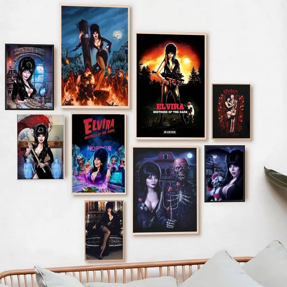Elvira, Mistress Of The Dark Poster Print Canvas Pictures Home For Living Room And Bedroom Wall Modern Decor Frameless Painting