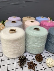Hand Knitted Hollow Cashmere Spray Yarn Soft Fluffy Woolen Thread for Scarf Sweater Hat DIY Handmade Knitting Yarn