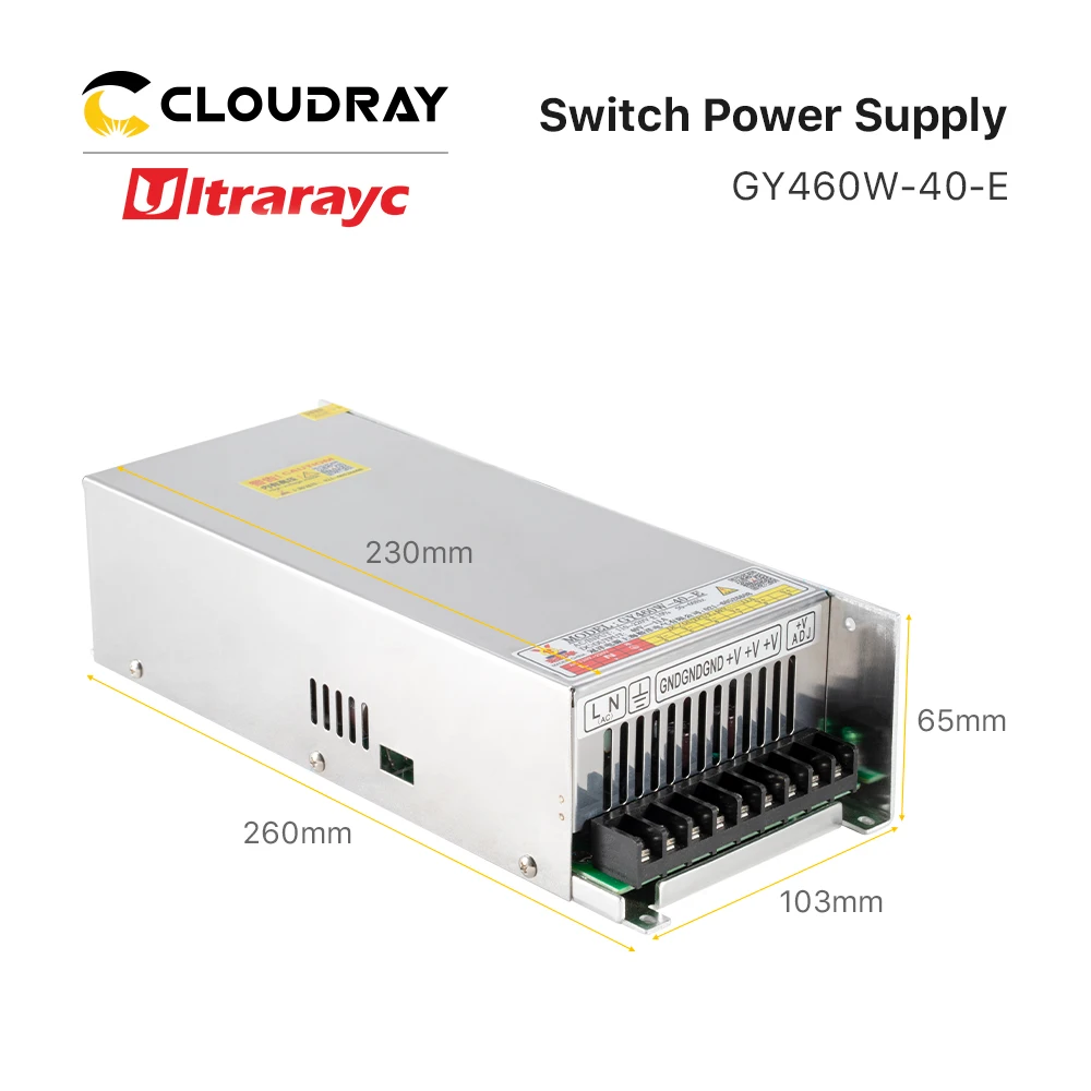 Ultrarayc  220V 400W Switch Power Supply 40V 11A 460W for 57 Stepper Motor Driver CNC Laser Engraving Cutting Machine