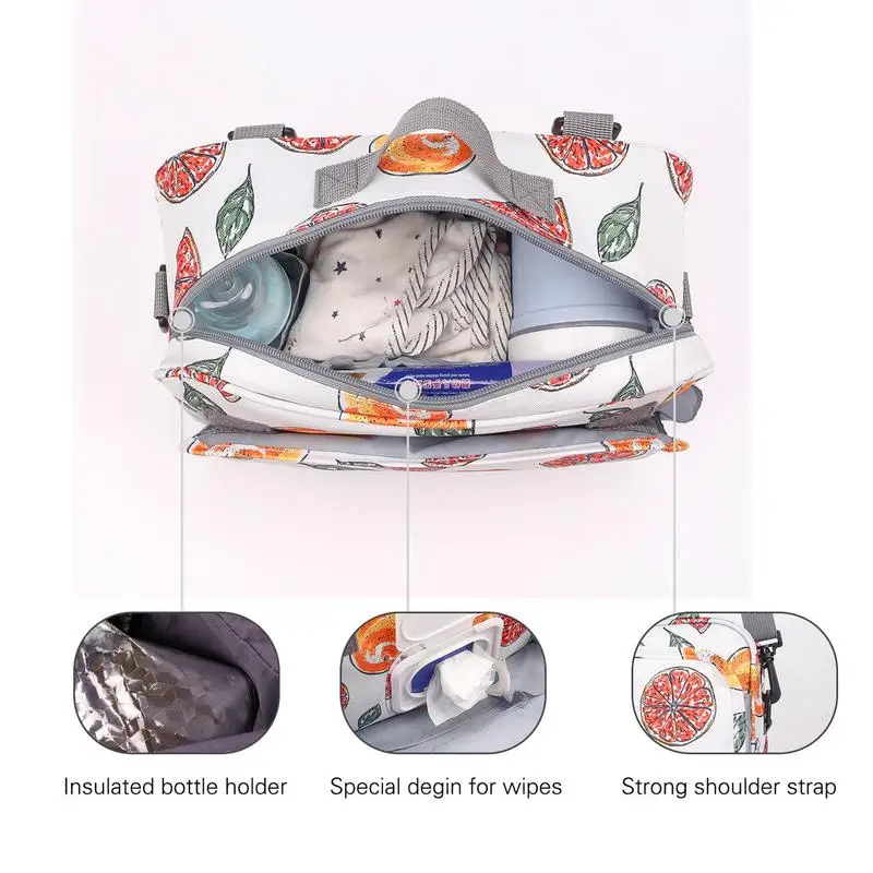 Diaper Mommy Travel Bag For Stroller Stroller Organizer Stroller Caddy With Large Capacity Insulation Diaper Mommy Travel Bag