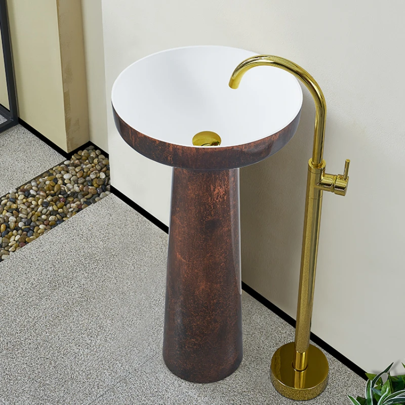 Nordic Fu Zhong Gu Feng B&B artificial stone floor-standing integrated column basin hotel creative personality modeling