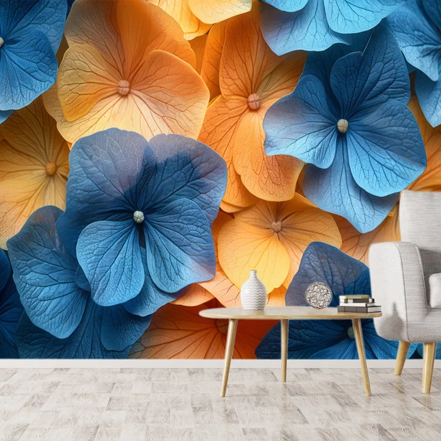 

Custom Peel and Stick Optional Wallpapers for Living Room Contact Wall Papers Home Decor Petals Floral Murals Furniture Covering