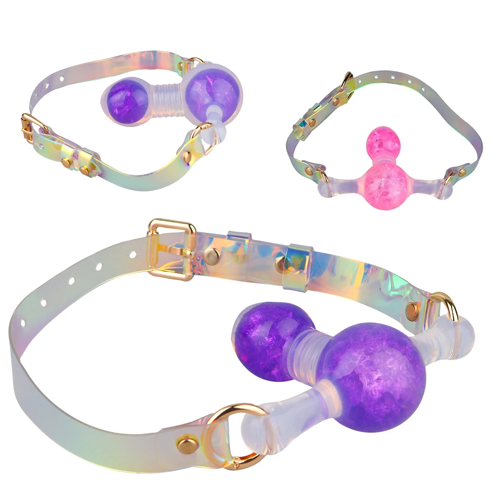 ORALSX Silicone Mouth Plug Open Mouth Gag Ball Restraint Oral Adjustable Belt Sex Toys For Couples Adult Games Erotic Products