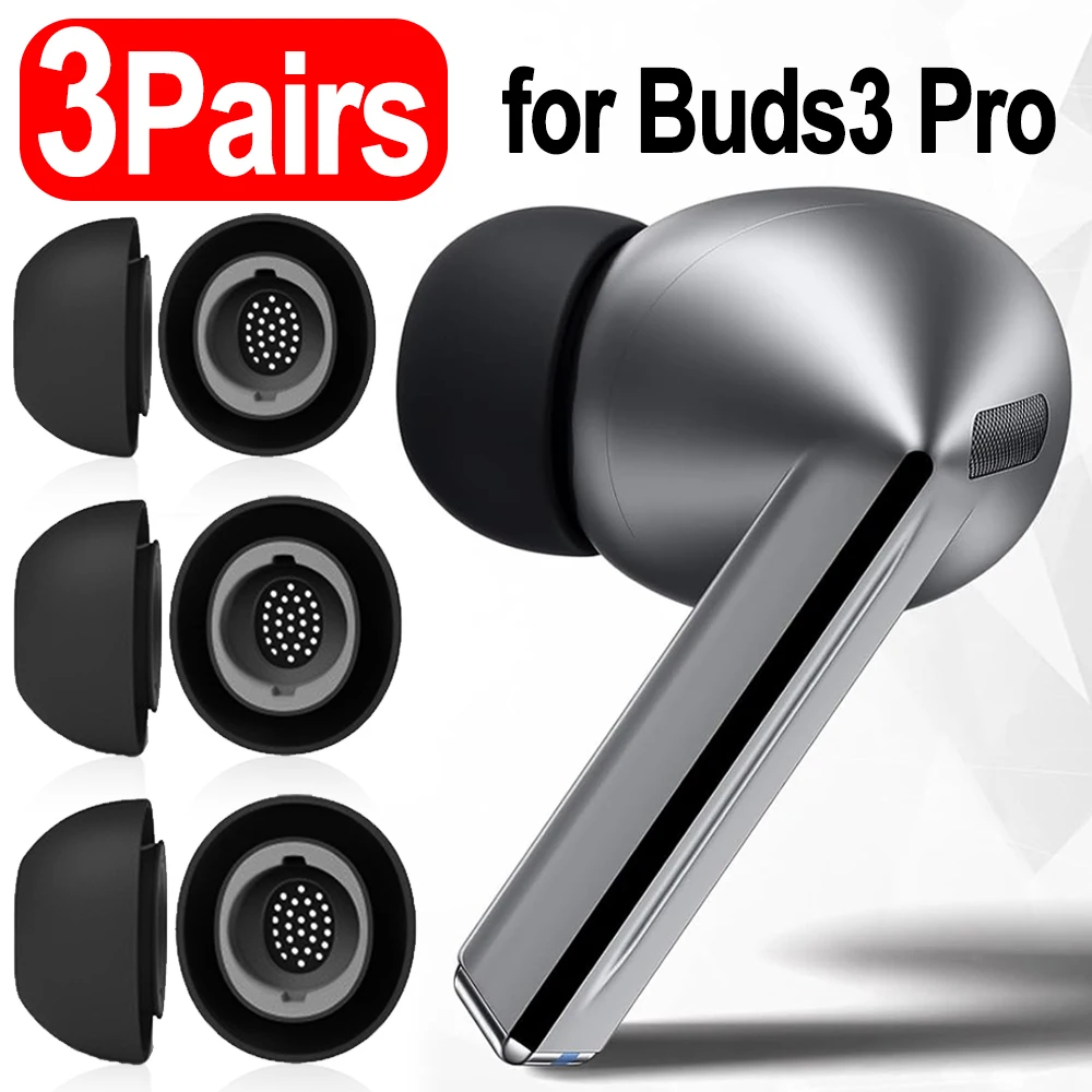 S/M/L Replacement Earphone Ear Tips Earbuds for Samsung Galaxy Buds3 Pro Soft Silicone in-ear Earplugs Eartips for Buds3 Pro