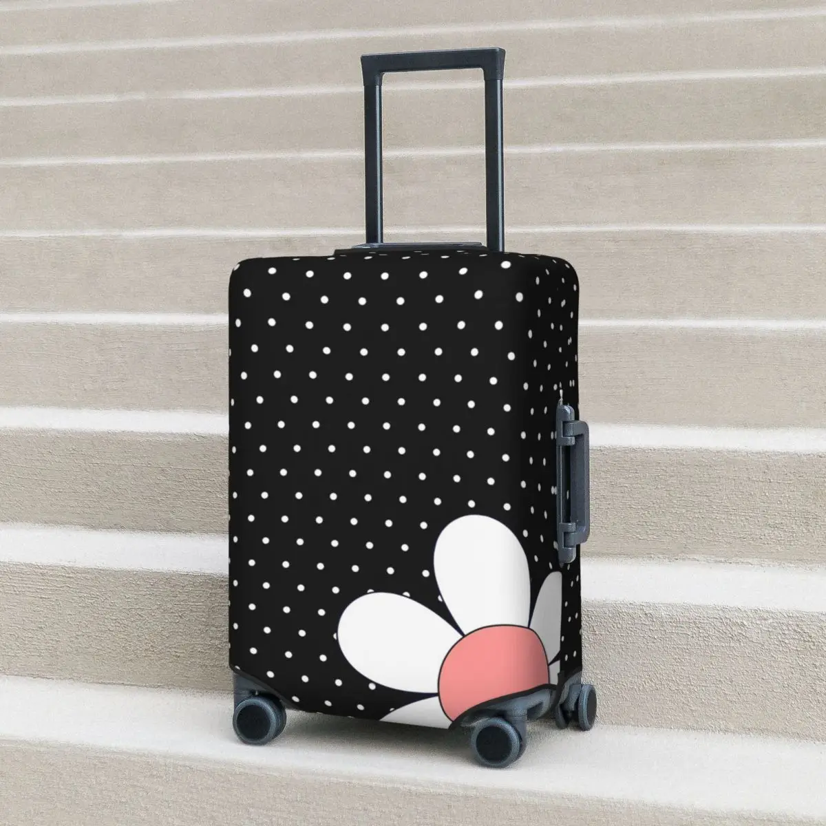 Flower Dot Luggage Cover Suitcase Protector Abstract Geometric Lines Travel Vacation Practical Luggage Case Protector Xmas Gift