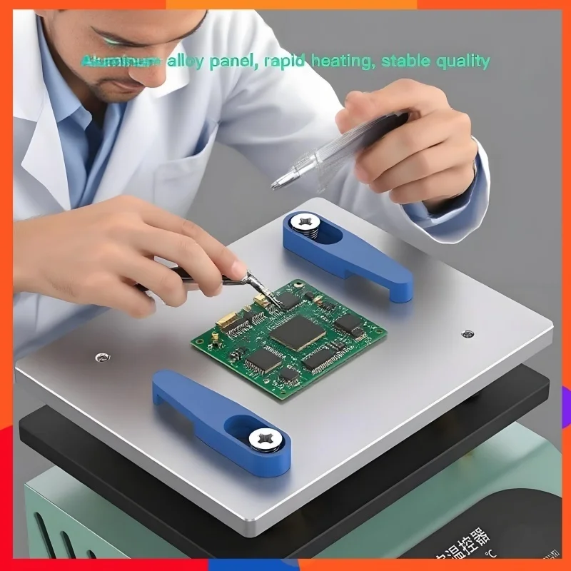 

Heating Platform with Aluminum Alloy Panel Precise Temperature Control for Electronic Component Processing Motherboard Repairs