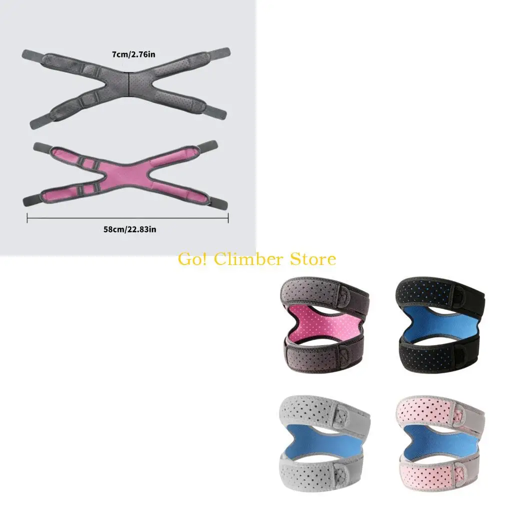 Q84C 1 Pair Adjustable Pressure Patellas Strap with Double Direction Control