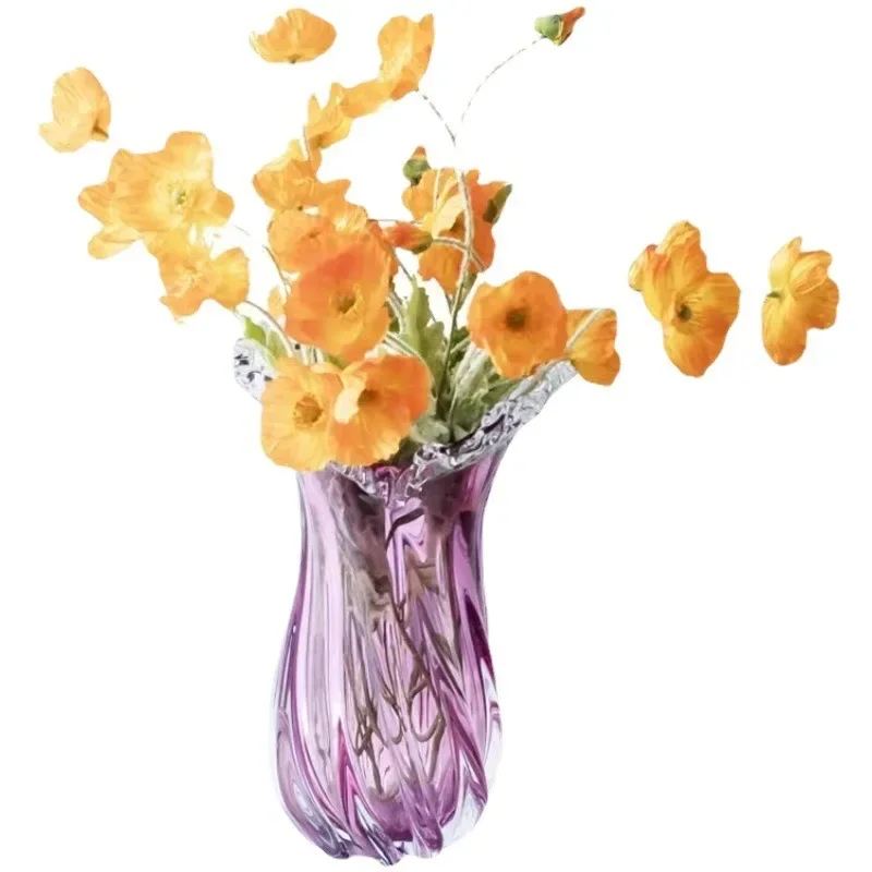 

Glass vase fruit plate flower arrangement home living room set jewelry ornament