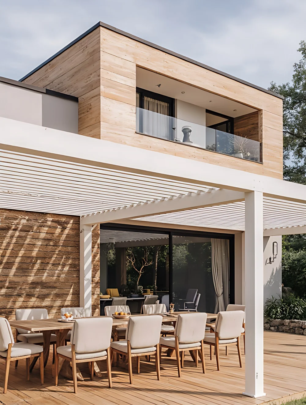 New Motorized Outdoor Rainproof Panel Slats Garden Canopy Patio Powder Coated Gazebo Bioclimatic Louvered Aluminum Pergolas