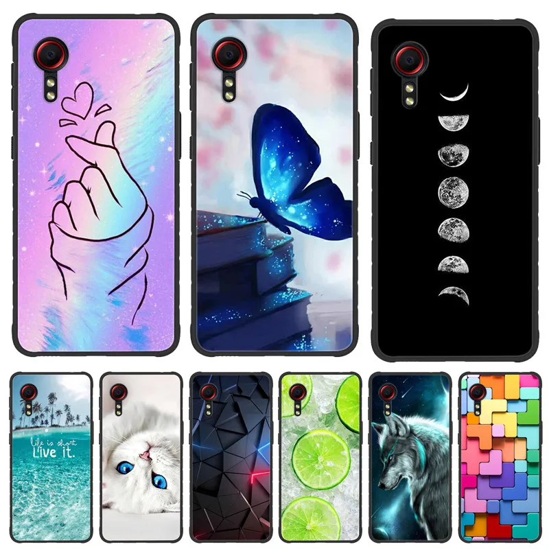 For Samsung Xcover 5 Case Black Fashion Silicone Soft Cover For Samsung Galaxy Xcover5 Phone Cases Shockproof G525F X Cover 5