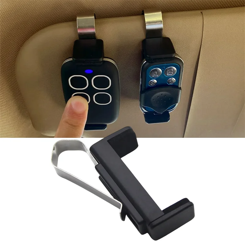 Car Sun Visor Clip Holder Gate Remote 47-68mm for Garage Door Control Car Keychain Barrier Universal Opener Quick installation