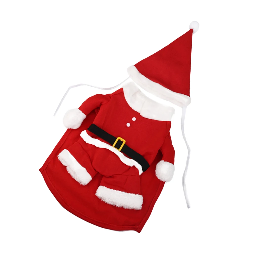 

Pet Christmas Set Puppy Cloak Suits Santa Hat Supplies Funny Dog Clothes Costumes for Dogs