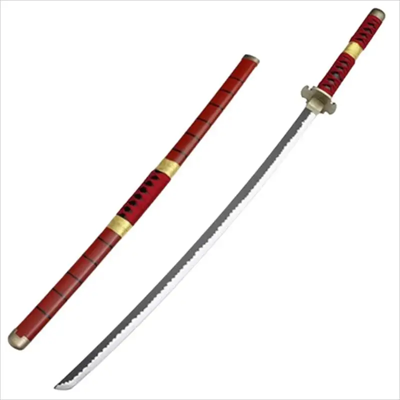 Roronoa Zoro Cosplay épée en bois, accessoire d'arme, coupe fantôme à trois couteaux, Sandai Kitetsu Katana Sauron, 41 po, 104cm