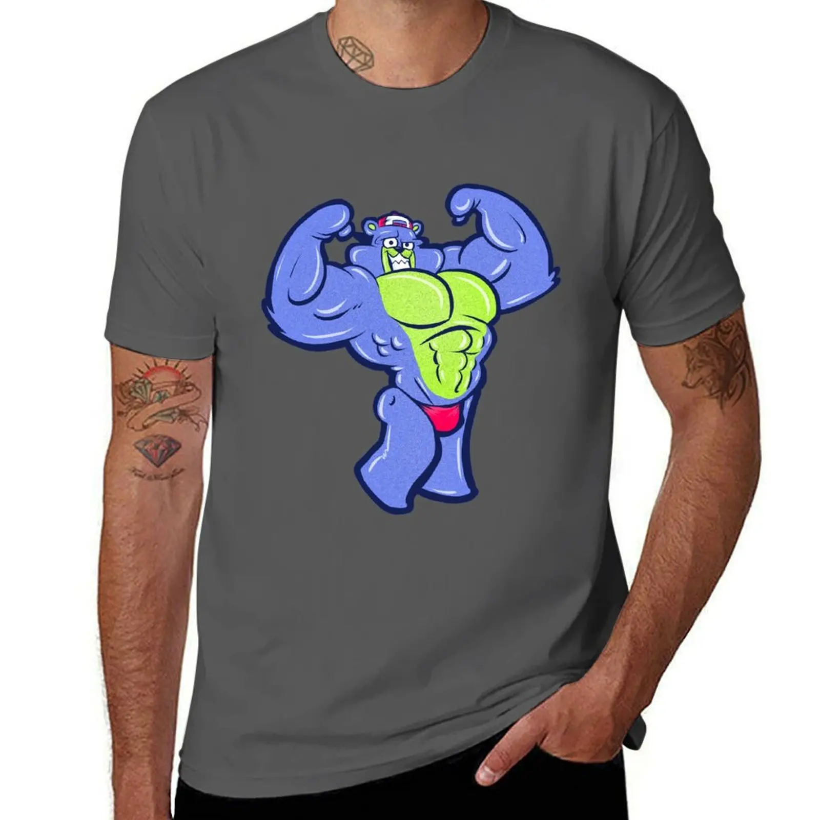 

BODYBUILD - A - BEAR T-Shirt funny t shirts man t shirt for man 100 percent cotton T-Shirt
