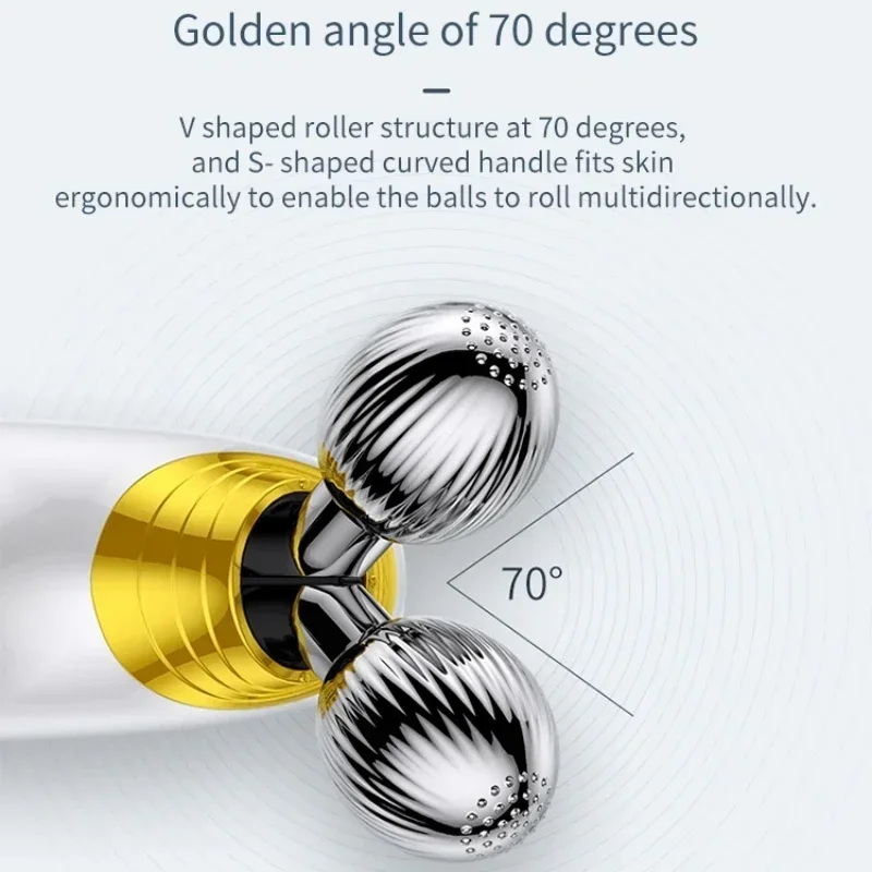 3D Face EMS Roller Lifting Massager Chin Reducer Microcurrent V Face Lift Machine Vibration Electric Facial Tighten New Massage