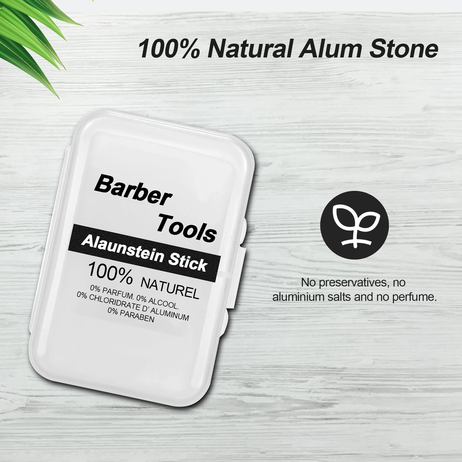 Alum Stone 100% Natural Odourless After Shave Deodorant Alternative Soothes the Skin After Shaving Barber Stop Bleeding Item