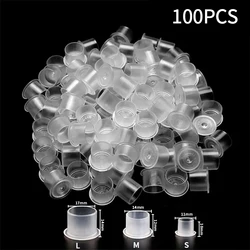 100Pcs POSEIDON Tattoo Ink Cups With Base  Plastic Disposable Pigment Clear Permanent Makeup Tattoo Accessory Tattoo Ink Cups