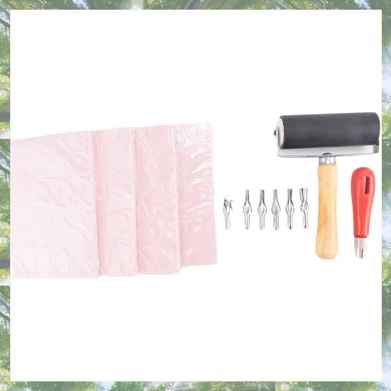 Premium-4 عبوات من مكعبات نحت الطوابع المطاطية مع أدوات القطع وأسطوانة براير المطاطية لصناعة الطباعة والمزيد من أجزاء الحرف اليدوية #1