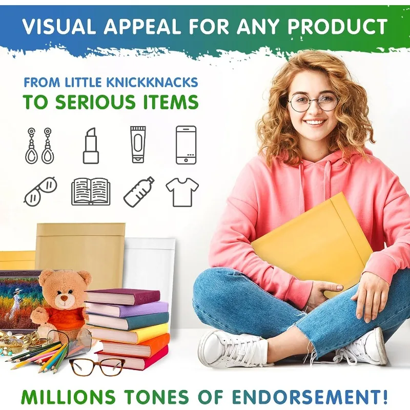 50PCS Kraft Paper Bubble Envelopes Padded Mailers Shipping Envelope self seal Shipping Packaging Bag Courier Storage Bags