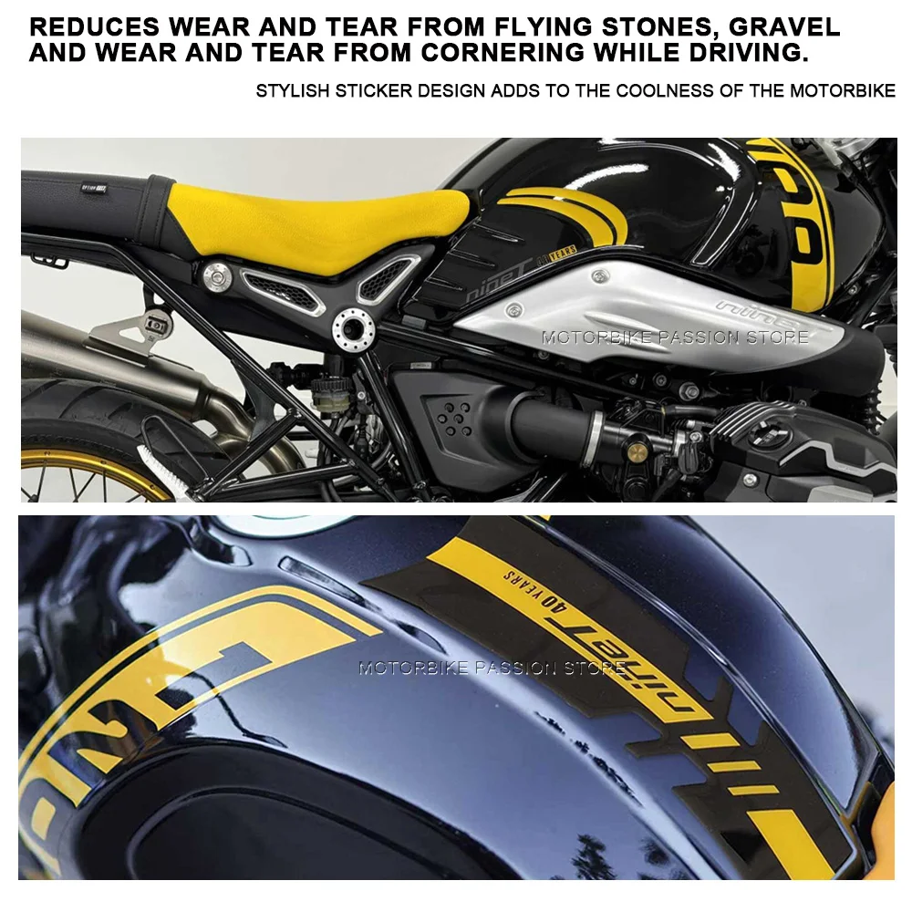 for BMW RnineT R nine T R nineT motorcycle fuel tank side 3D waterproof and scratch resistant protective sticker accessories