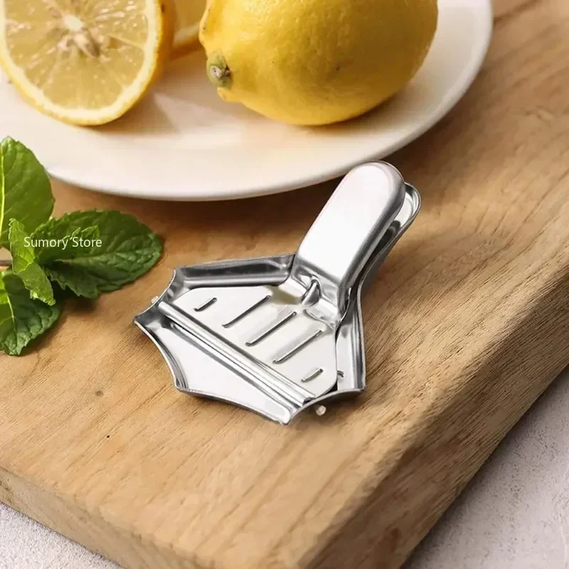 Stainless Steel Lemon Tongs Fruit Juice Squeezer Portable Juicer Orange Citrus Presser Grape Clip Home Kitchen Accessories