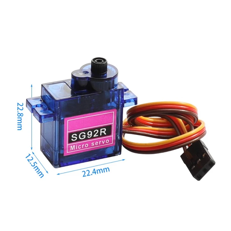 1 conjunto de 180/360 graus sg92r 2.5kg micro 9g servo engrenagens de fibra de carbono de náilon substituir sg90 para modelo rc peças de helicóptero aeromodelismo