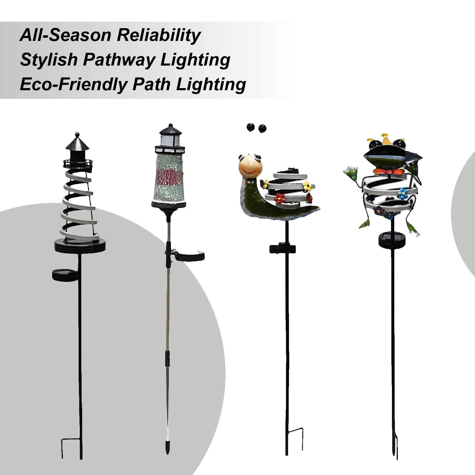 أضواء المسار الشمسية في الهواء الطلق الضفدع الحلزون مقاوم للماء لوازم المنزل ساحة أضواء الشمسية في الهواء الطلق لحديقة ديكور ساحة الحديقة المنزل