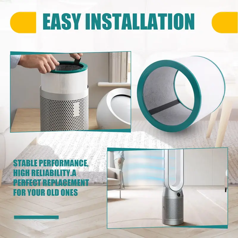 Filter HEPA Pengganti Kompatibel untuk Dyson TP01 TP02 AM11 BP01 Aksesori Pembersih Udara Menara Tautan Keren Murni