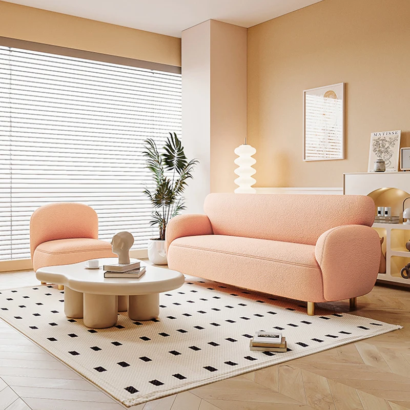 

Pink Couch Sectional Sofa Modern Floor Corner Luxury Cloud Sofa Bedroom Velvet Articulos Para El Hogar Furniture Living Room