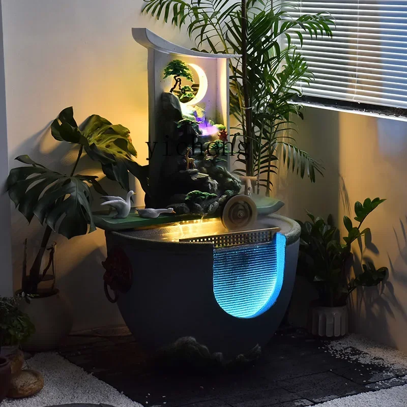 L14- landscaping rockery flowing water fountain ornament floor feng shui whl ancient fish farming