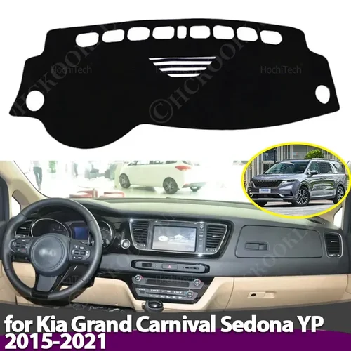 Cubierta para salpicadero de coche, alfombrilla para Panel de instrumentos, alfombras para Kia Grand Carnival Sedona YP 2015-2021