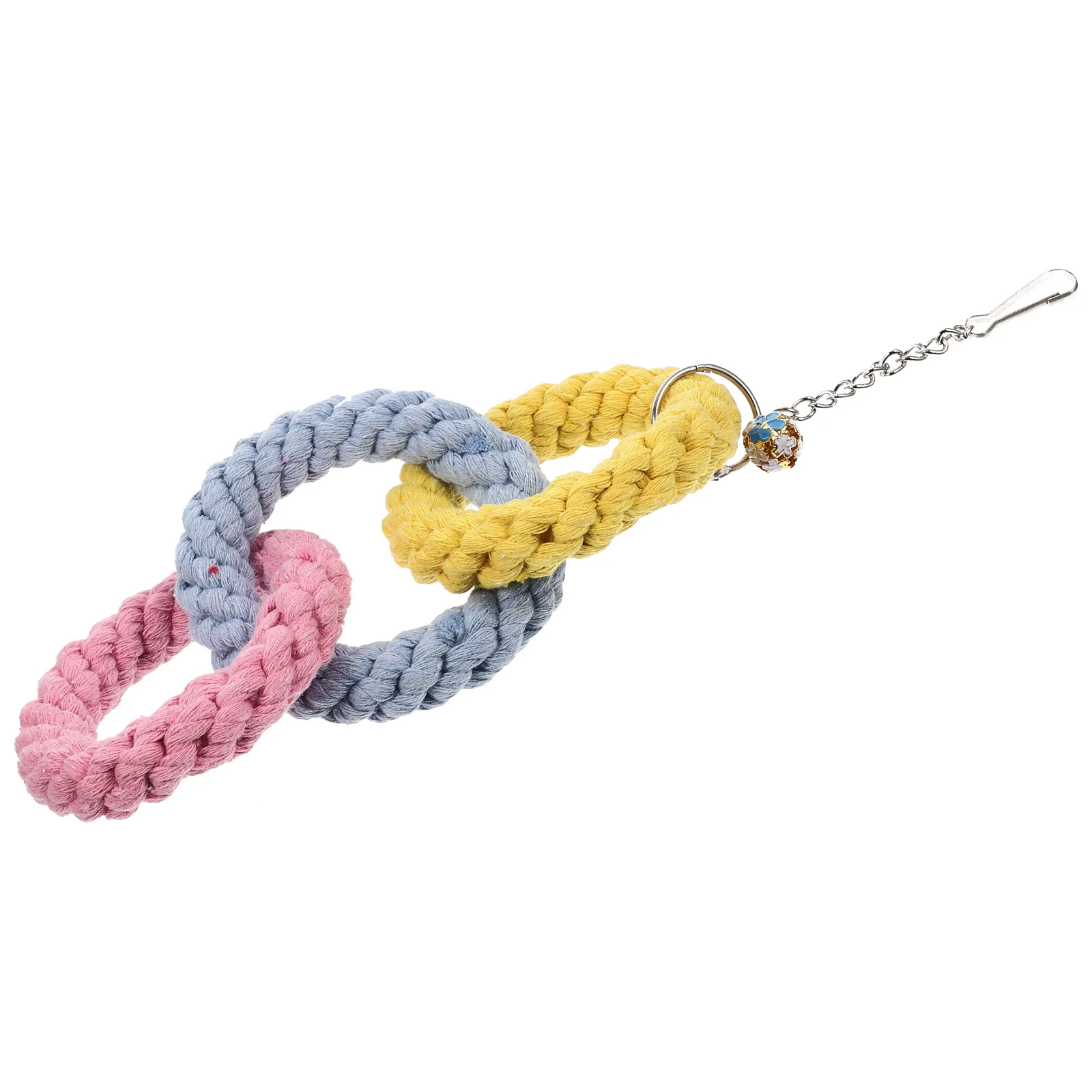 

Climbing Ring Hanging Rope Bite Resistant Cloth for Sugar Glider Hamster Cage Small Pet Climbing and Chewing Accessory