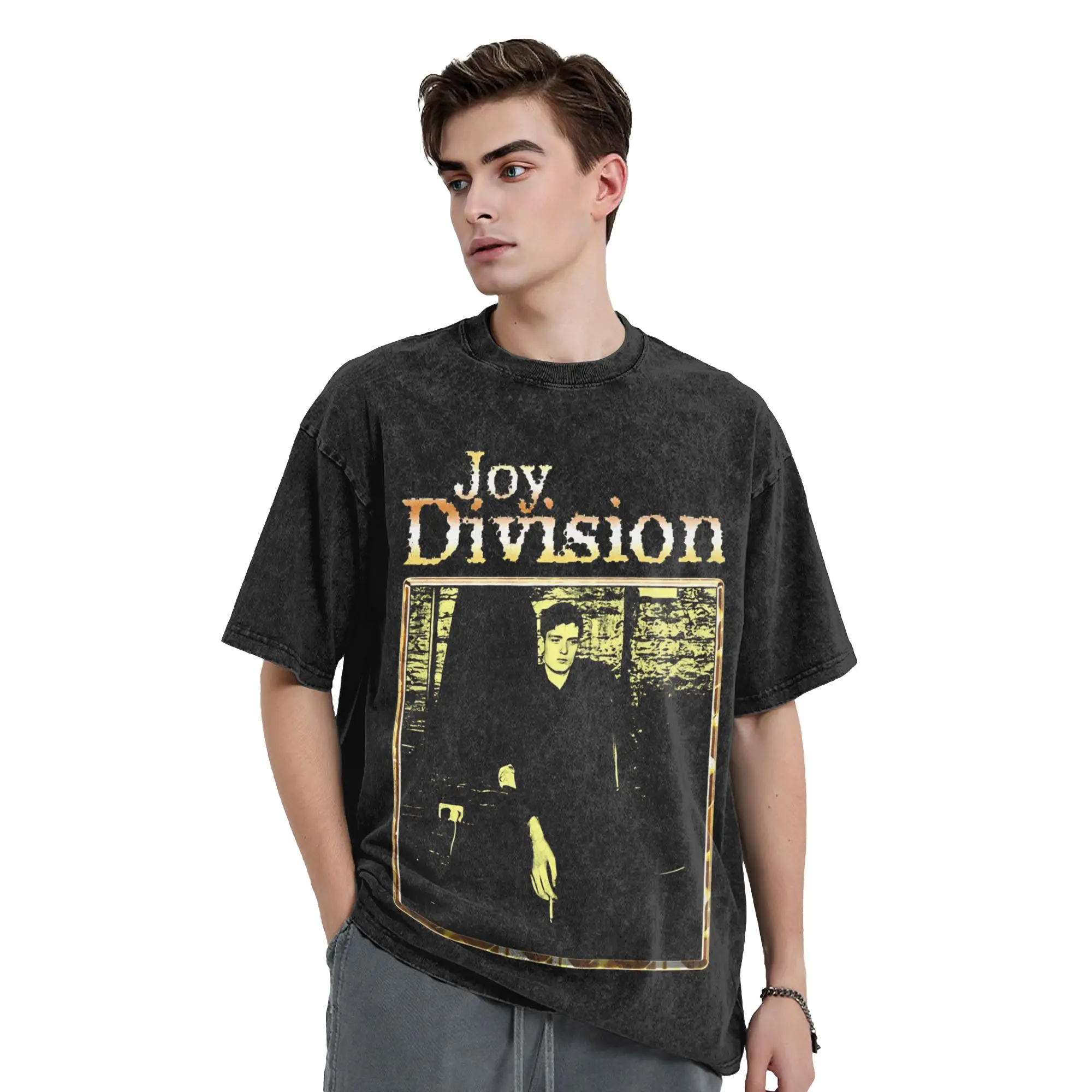 Men Women T-Shirt Joy Division  Washed T Shirts Fashion  Beach Tees Vintage Loose Casual Tops Birthday Present